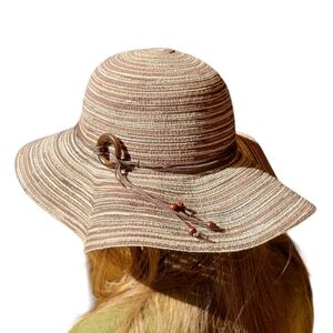 Wide Brim Packable Washable Boho Floppy Sun Hat M/L